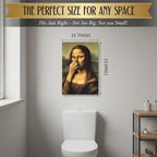Badezimmer-Leinwandbild – Humorvoller Renaissance-Damen-Druck - Zorenza