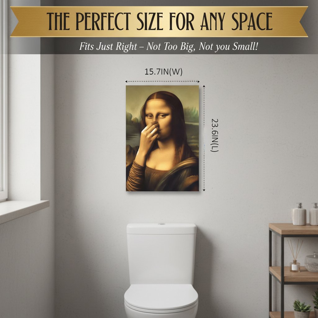 Badezimmer-Leinwandbild – Humorvoller Renaissance-Damen-Druck - Zorenza