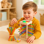 3-in-1 Holzstäbchen-Stapelspiel – Fähigkeitsentwicklung - Zorenza