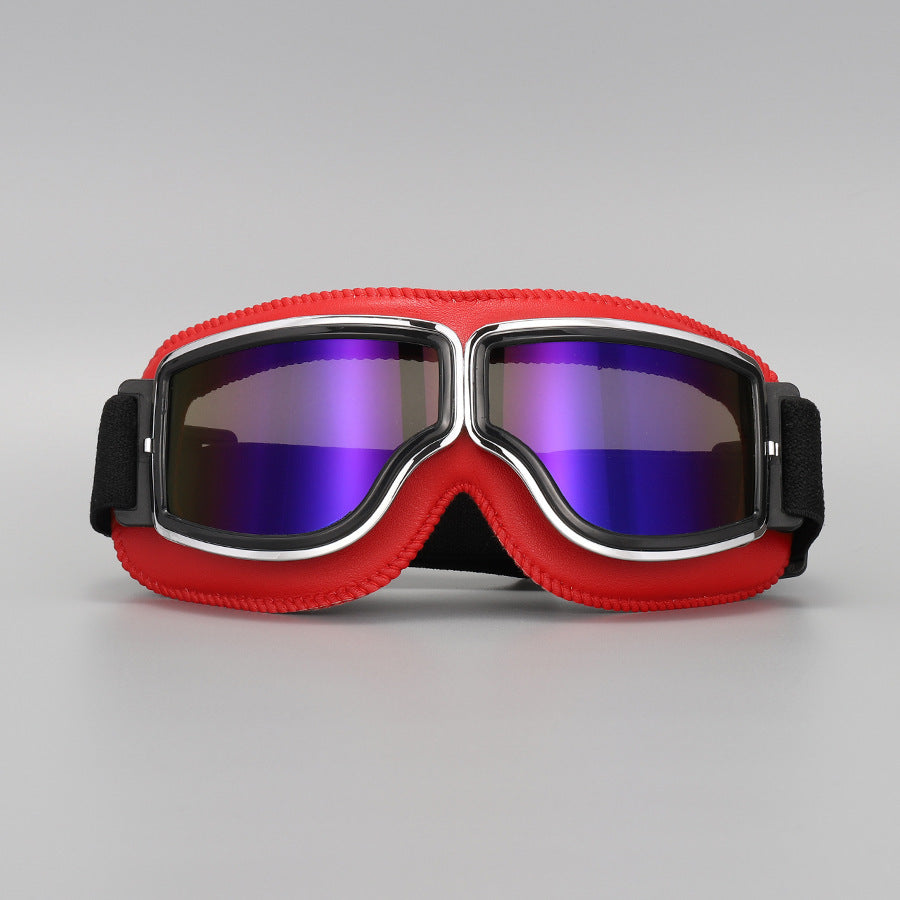 Motorradbrille im Vintage-Stil mit klarer Sicht -    Zorenza