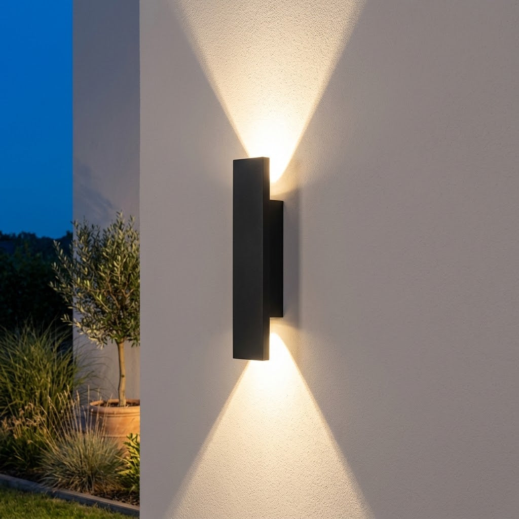 LED Außenwandleuchte Up & Down, IP65, Aluminium, Schwarz/Weiß, 10–41 cm -    Zorenza