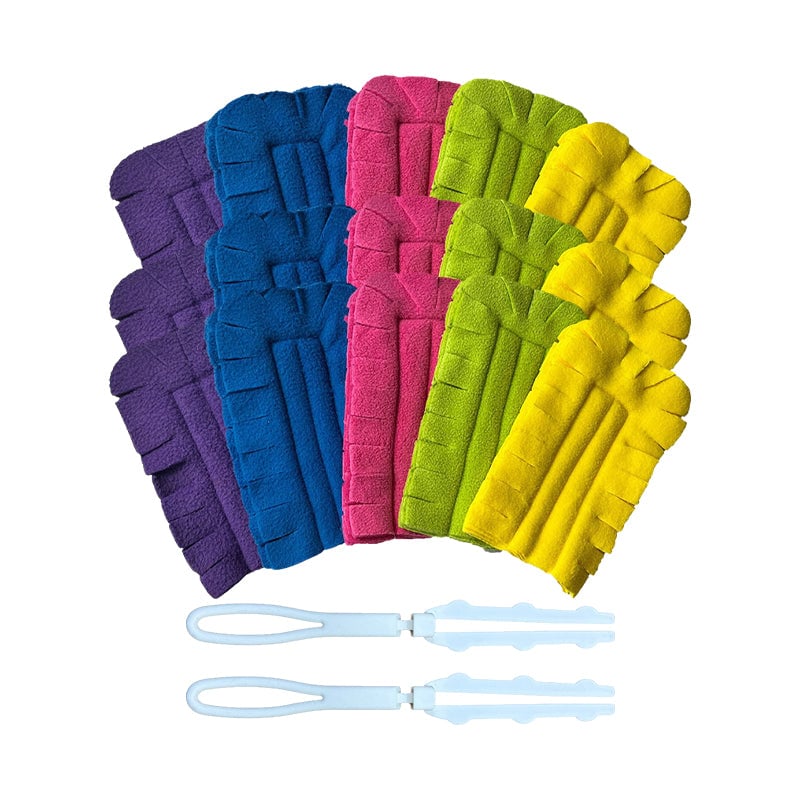 Staubwedel Chenille Mikrofaser – 5 Farben mit ergonomischem Griff -    Zorenza
