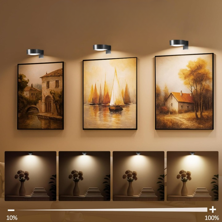 Kabellose LED-Bilderleuchte – Elegantes Licht für Kunst & Dekoration -    Zorenza
