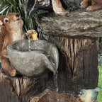 Solar-Tischbrunnen mit Tierfigur & LED-Beleuchtung – kompakt für Garten & Balkon -    Zorenza