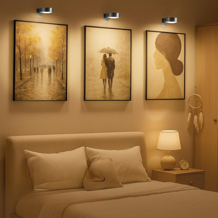 Kabellose LED-Bilderleuchte – Elegantes Licht für Kunst & Dekoration -    Zorenza
