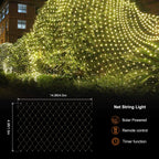 Solar-Lichternet LED mit Netzstruktur für Garten und Terrasse -    Zorenza