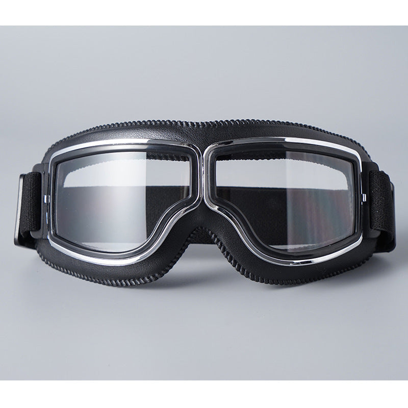 Motorradbrille im Vintage-Stil mit klarer Sicht -    Zorenza