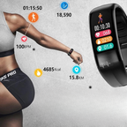 Fitness-Smartwatch mit Farbdisplay – USB-Ladung & 10 Tage Akku -    Zorenza