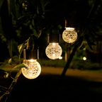 Solar-Gartenlaterne mit Crackle-Glas – Dämmerungssensor -    Zorenza