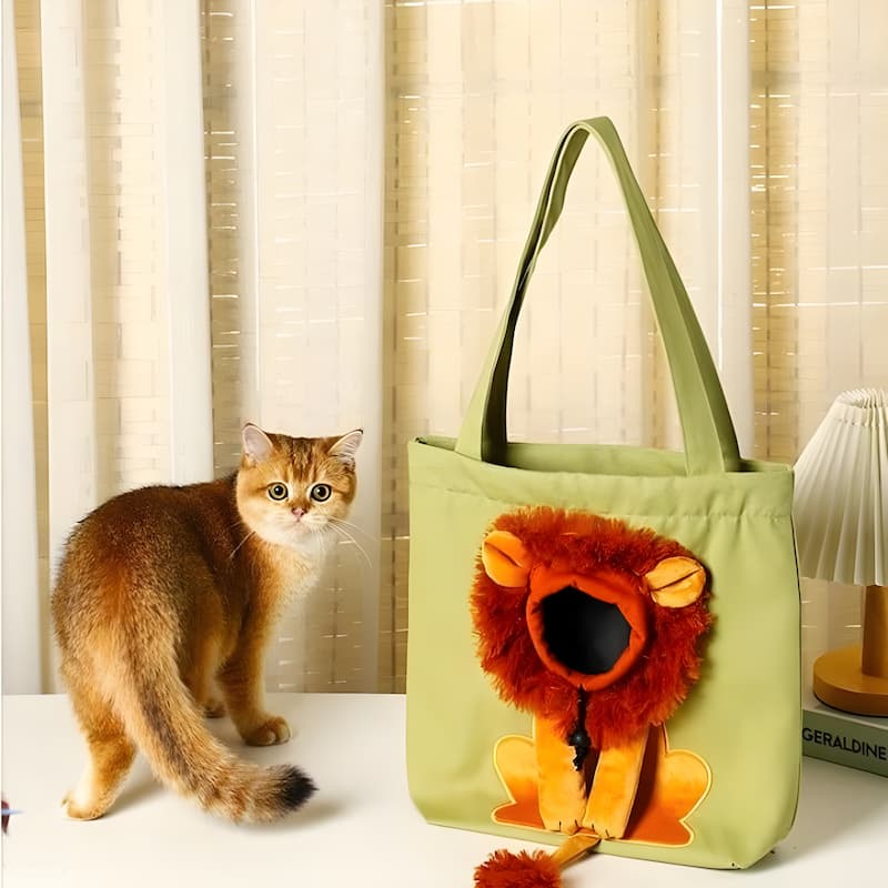 Pet door bag cotton canvas with head opening up to 7 kg – stress