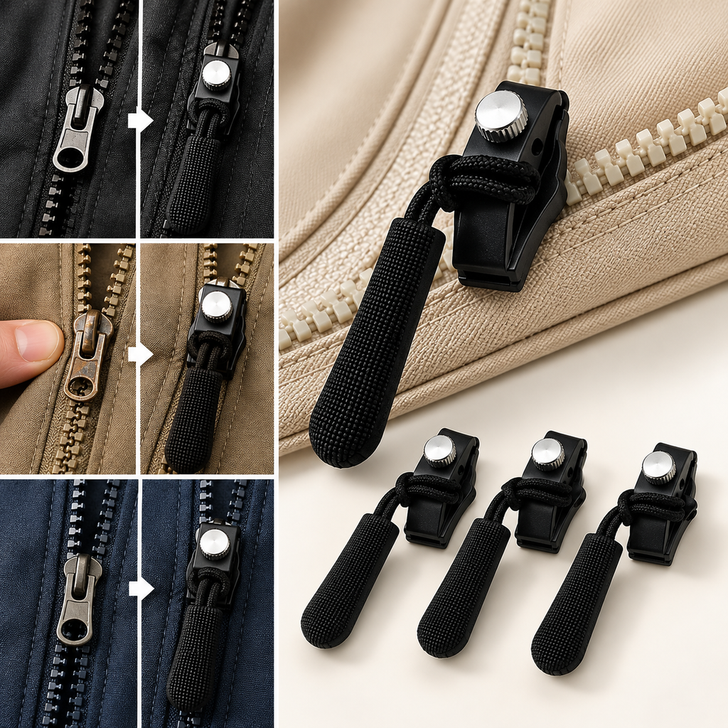 Reißverschluss-Reparatur-Set 15-teilig für Jacken, Taschen und Schuhe -    Zorenza
