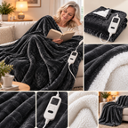Heizdecke Flanell mit 9 Heizstufen -    Zorenza