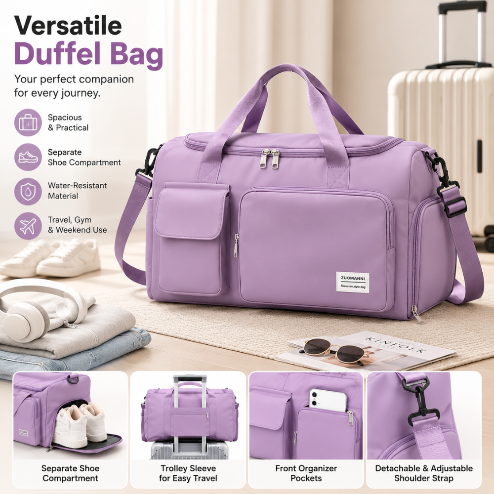 Reisetasche mit Schuhfach und mehreren Fächern -    Zorenza