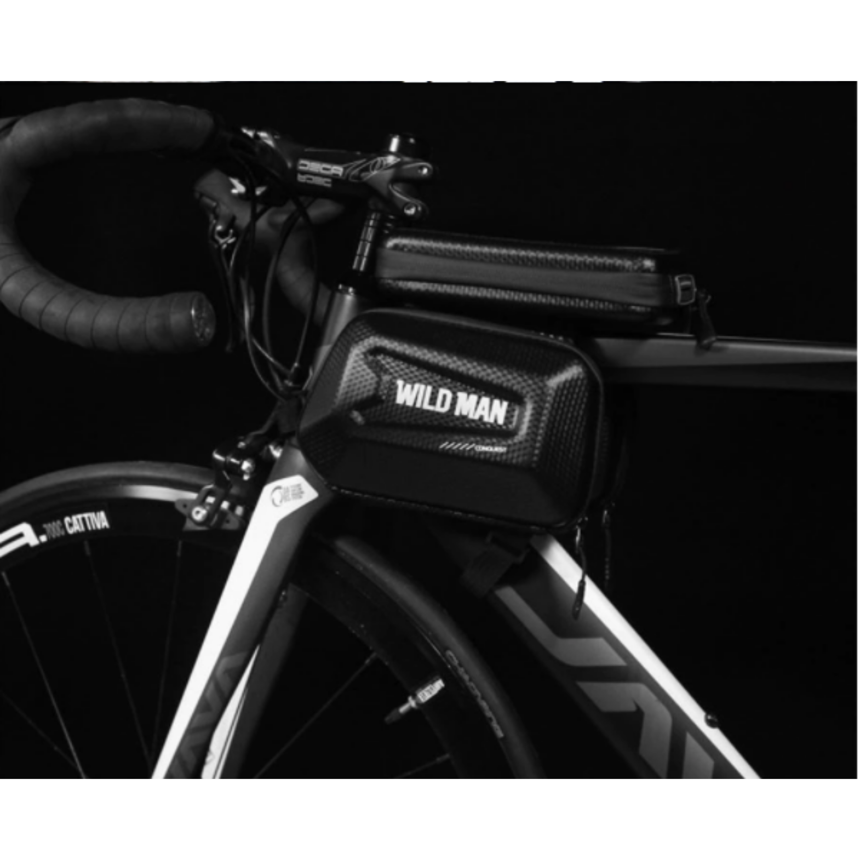Fahrrad-Rahmentasche mit Handy-Fenster – Wasserdichtes Hardcase Zorenza