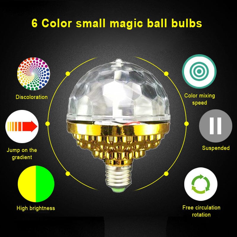 LED Discokugel mit E27 Fassung und Rotationsfunktion -    Zorenza