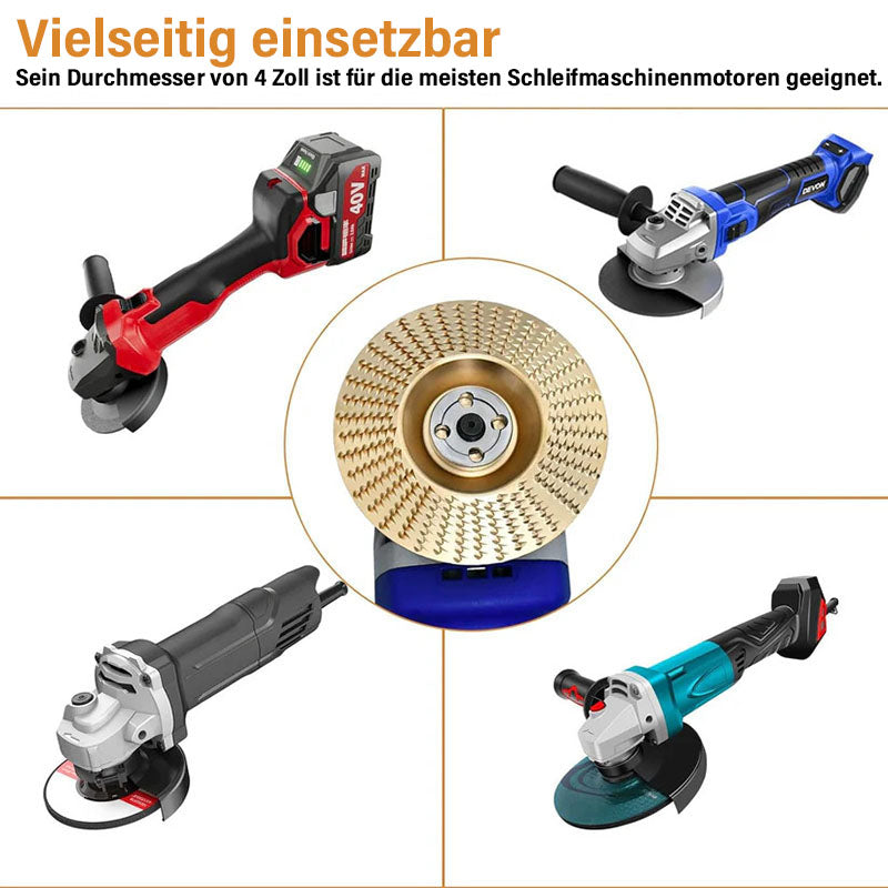 Holzschleifscheiben-Set für Winkelschleifer – 3 Formen -    Zorenza