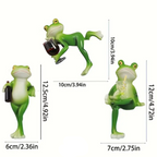 Kletter-Frosch Dekofigur handbemalt – Lustiger Gartenschmuck -    Zorenza
