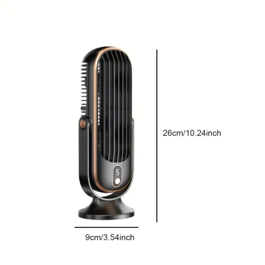 Tischventilator mit Akku – Leise und USB-aufladbar -    Zorenza