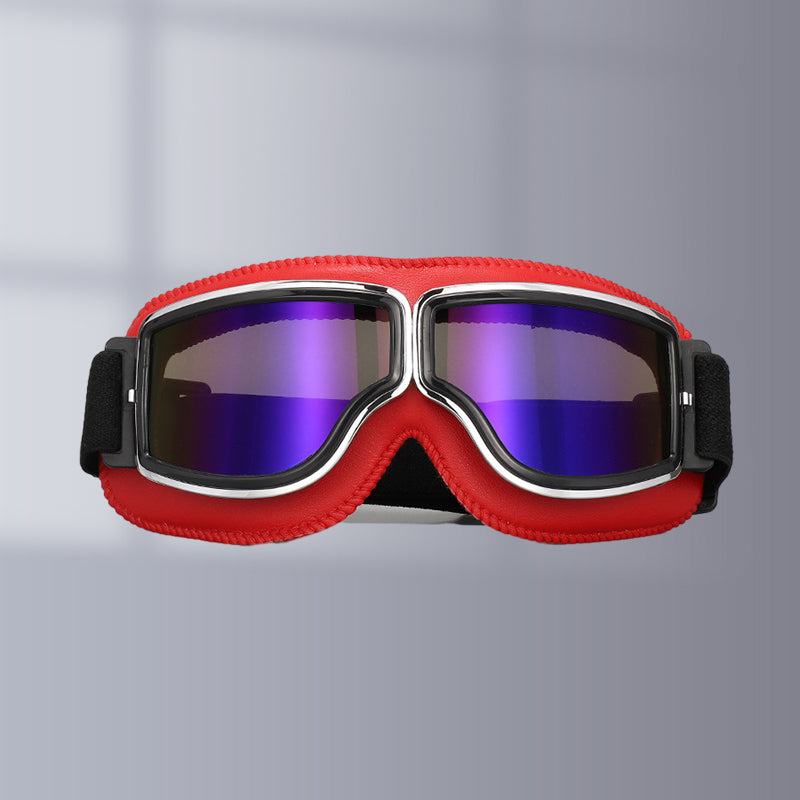 Motorradbrille Vintage mit einstellbarem Band -    Zorenza