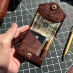 Vintage Leder-Portemonnaie mit Stifthalter – PU-Leder Zorenza
