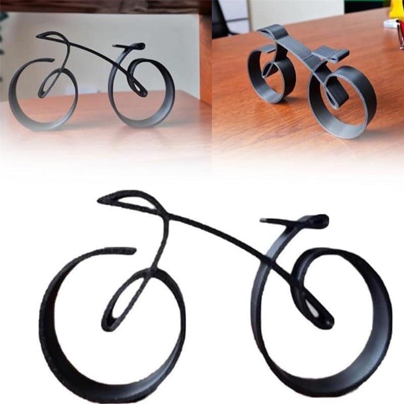 Fahrrad-Skulptur aus Eisen – Minimalistische Dekoration Zorenza