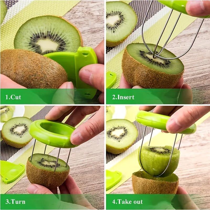 Kiwi-Schneider mit Edelstahl-Klingen – Perfekte Scheiben -    Zorenza