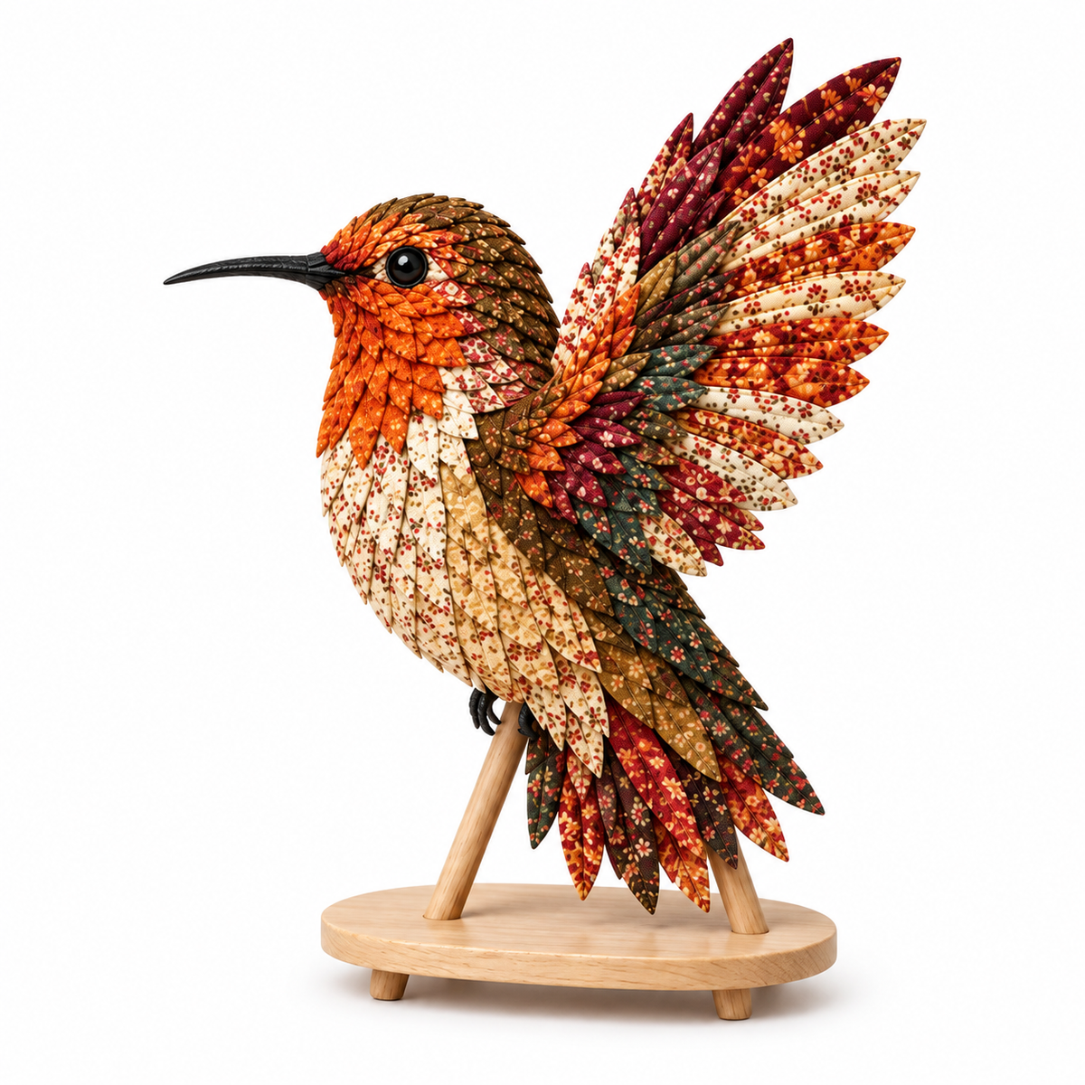 3D Stoff-Patchwork Vogel Bastelset -    Zorenza