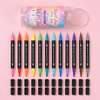 Nail-Art-Stifte Set mit Doppelspitze – 12 Stifte, mit Wasser abwaschbar -    Zorenza