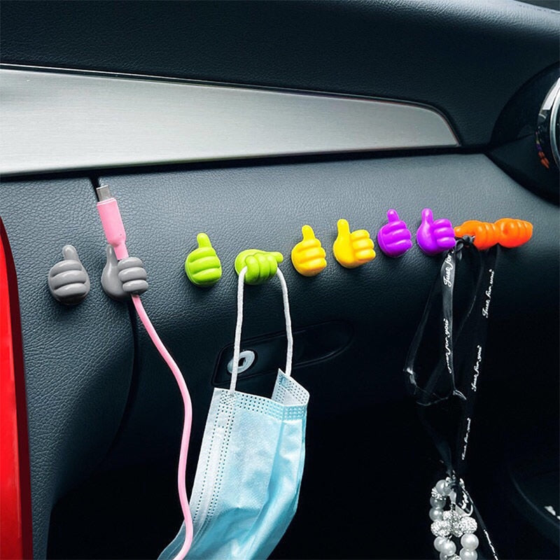 Daumen-Haken Silikon für Kabel und Gegenstände – Selbstklebend -    Zorenza