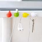 Daumen-Haken Silikon für Kabel und Gegenstände – Selbstklebend -    Zorenza