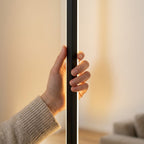 LED-Eckstehlampe 142 cm, dimmbar, 3 Lichtfarben, mit Fernbedienung -    Zorenza