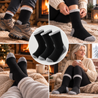 Thermosocken mit Frottee-Innenfutter, wadenhoch – 3 Paar -    Zorenza