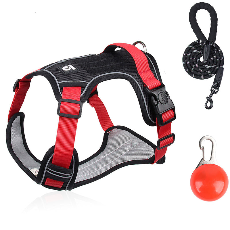 Hundegeschirr mit LED-Halsband – Anti-Zieh Design -    Zorenza