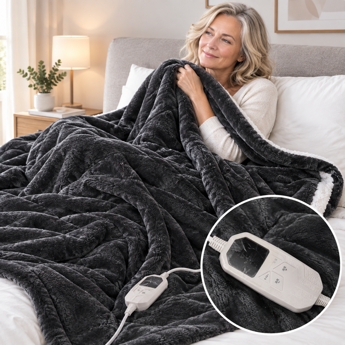 Heizdecke Flanell mit 9 Heizstufen -    Zorenza