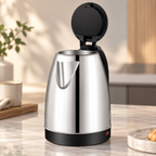 Wasserkocher Edelstahl 1500 W mit schwarzem Griff -    Zorenza