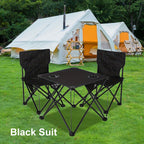 Klappbares Camping-Möbelset mit Oxford-Stoff und Metallrahmen -    Zorenza