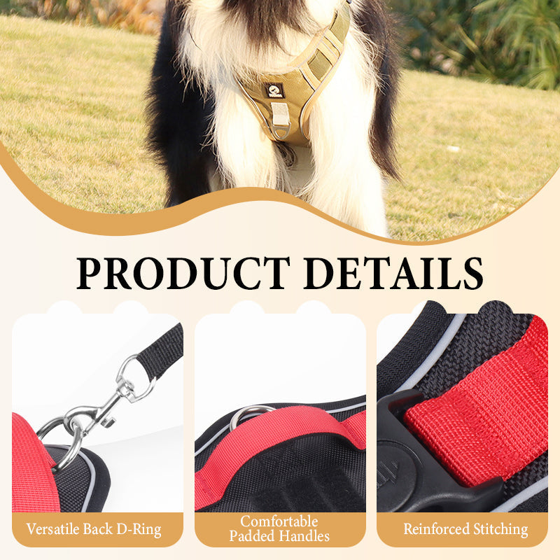 Hundegeschirr mit LED-Halsband – Anti-Zieh Design -    Zorenza