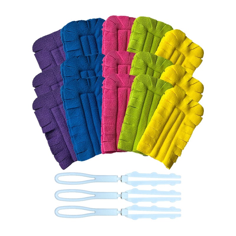 Staubwedel Chenille Mikrofaser – 5 Farben mit ergonomischem Griff -    Zorenza