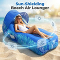Luftmatratze mit Sonnenschutz – aufblasbar für Strand und Garten -    Zorenza