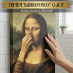 Badezimmer-Leinwandbild – Humorvoller Renaissance-Damen-Druck - Zorenza