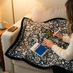Kuscheldecke zum Ausmalen aus Flanell inkl. 24 Acrylmarker – ca. 130 × 150 cm, 5 Motive -    Zorenza