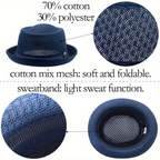 Sommer Fedora Hut Mesh – Leicht und atmungsaktiv für Damen und Herren -    Zorenza