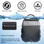 Solar Campingdusche – Aufblasbarer Wasserbehälter mit Sonnenheizung -    Zorenza