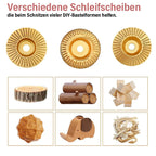 Holzschleifscheiben-Set für Winkelschleifer – 3 Formen -    Zorenza
