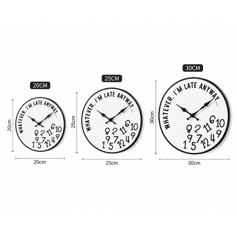 Wanduhr Durcheinandergewürfelte Zahlen – Modernes Design -    Zorenza