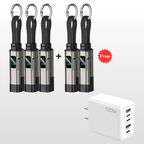 Ladekabel 4-in-1 mit Digital-Display und Schlüsselanhänger -    Zorenza
