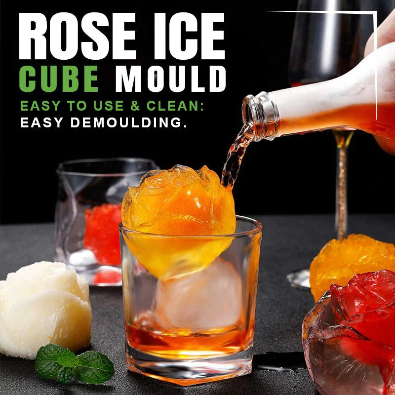 Eiswürfelform Rosen Silikon – 3D Eiswürfel für Cocktails -    Zorenza