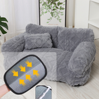 Plüsch-Haustiersofa mit erhöhtem Rand und Kissen – 4 Farben Zorenza