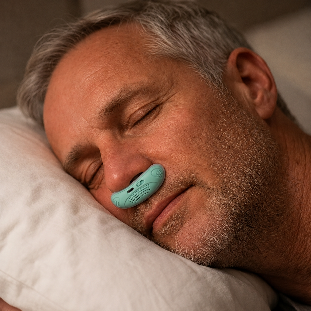 Elektrisches Anti-Schnarch-Gerät Mini für die Nase – ohne Maske, per USB aufladbar -    Zorenza