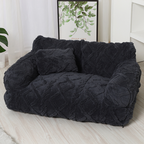 Plüsch-Haustiersofa mit erhöhtem Rand und Kissen – 4 Farben Zorenza